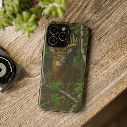 Deer Vintage Tree Camouflage Tough Phone Case