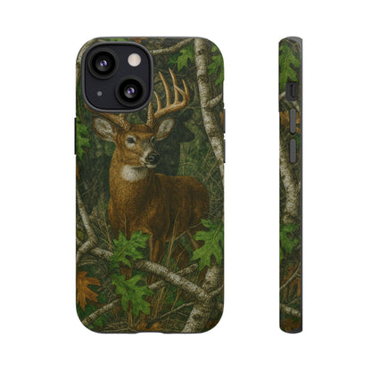 Deer Vintage Tree Camouflage Tough Phone Case