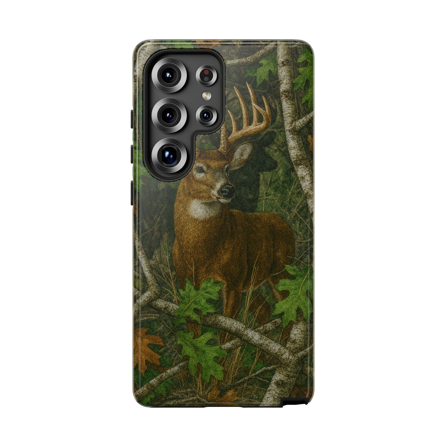 Deer Vintage Tree Camouflage Tough Phone Case
