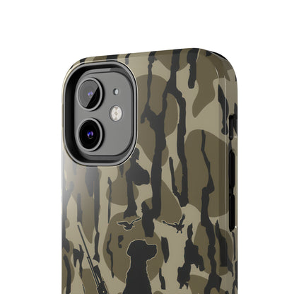 VINTAGE DUCK HUNTING CAMO TOUGH PHONE CASE – DOG HUNTER GIFT
