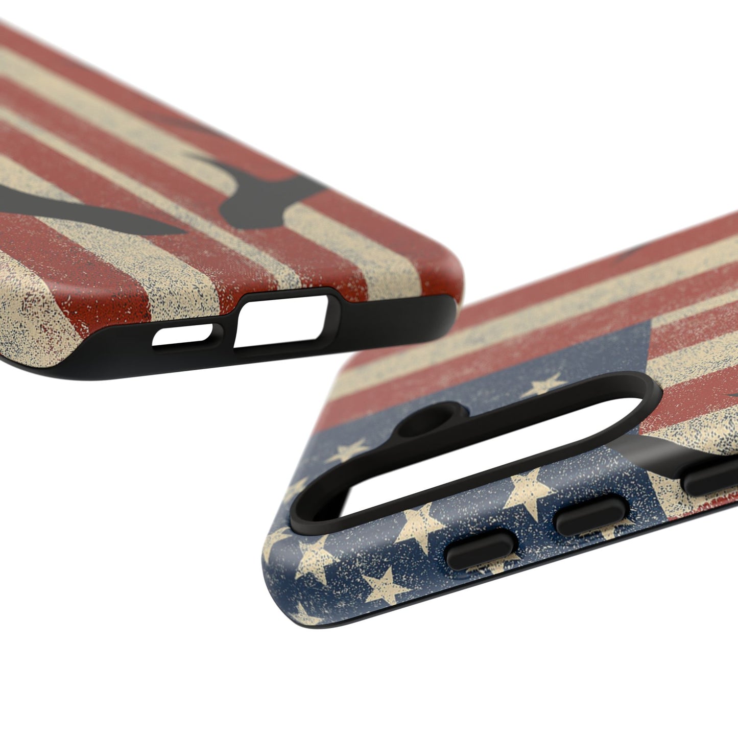 Deer Hunting American Flag Tough Phone Case