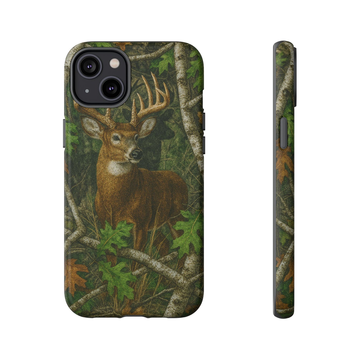 Deer Vintage Tree Camouflage Tough Phone Case