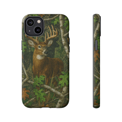 Deer Vintage Tree Camouflage Tough Phone Case