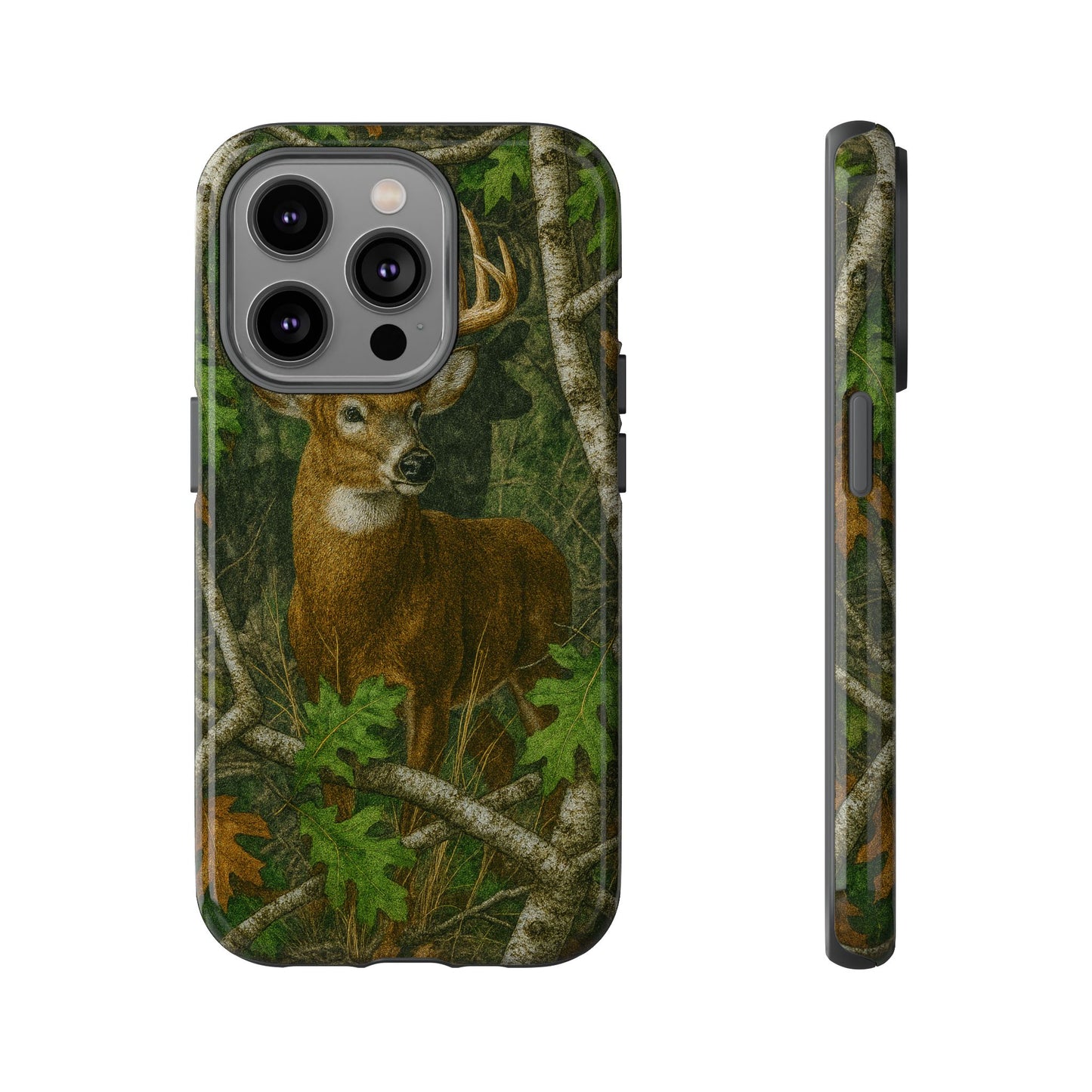 Deer Vintage Tree Camouflage Tough Phone Case