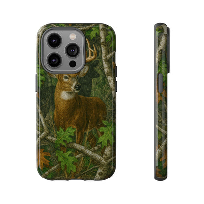 Deer Vintage Tree Camouflage Tough Phone Case