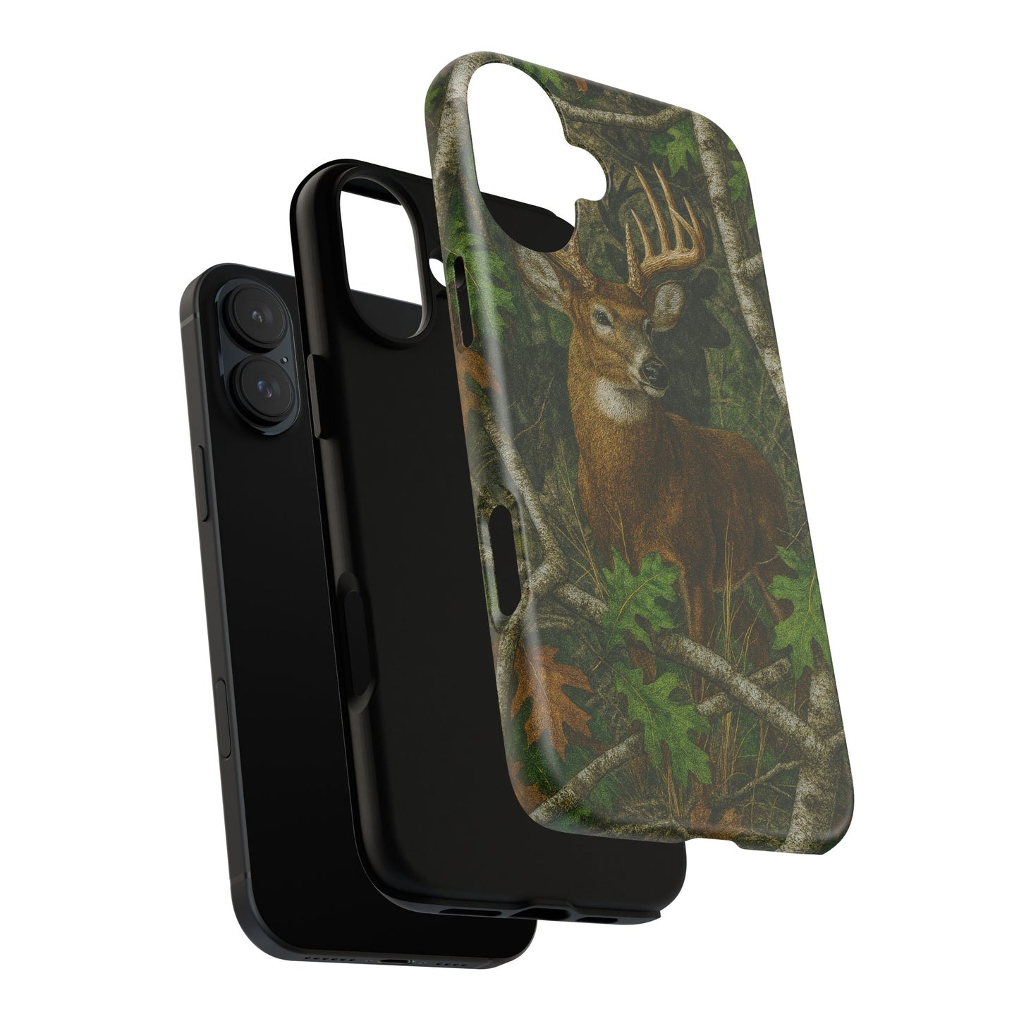 Deer Vintage Tree Camouflage Tough Phone Case