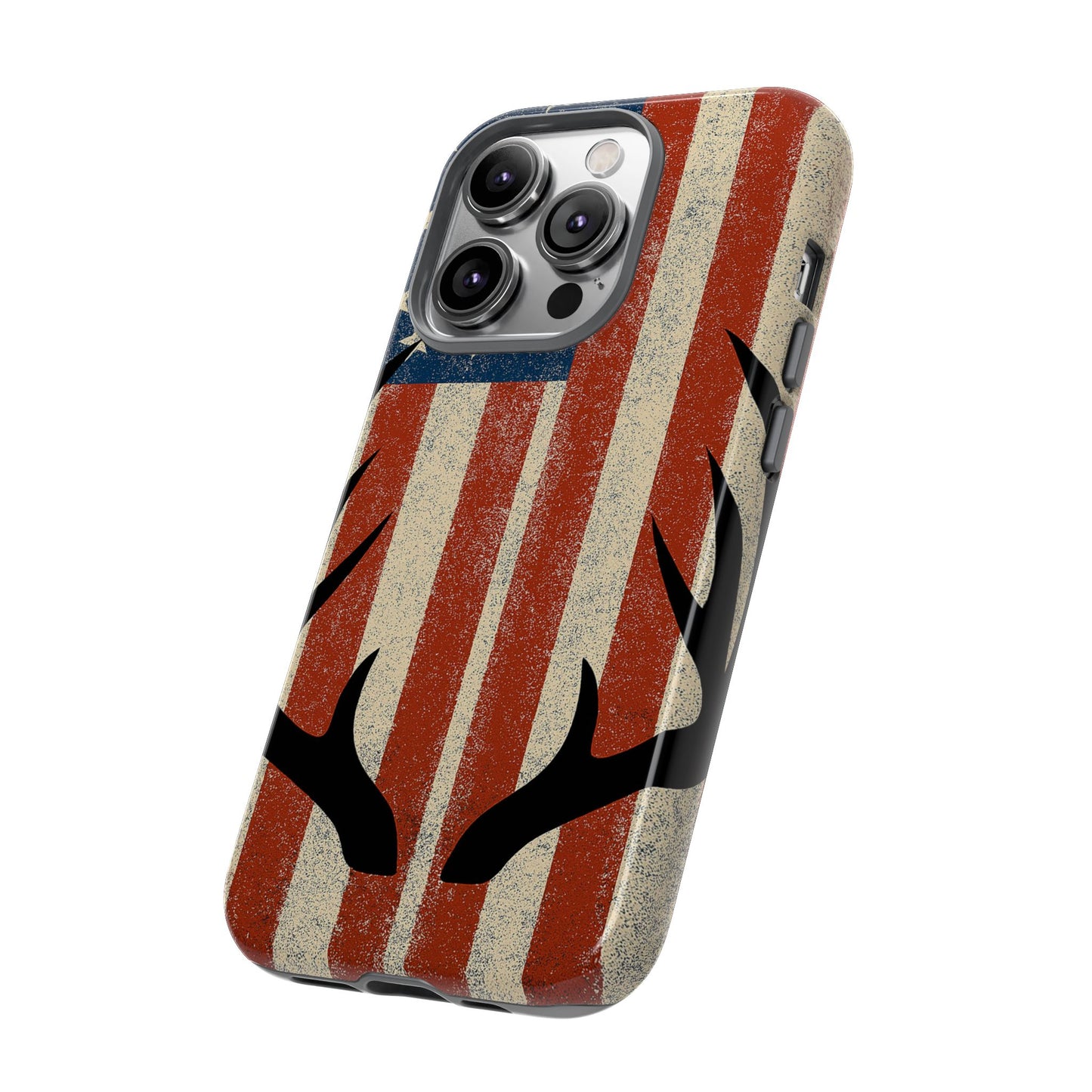 Deer Hunting American Flag Tough Phone Case