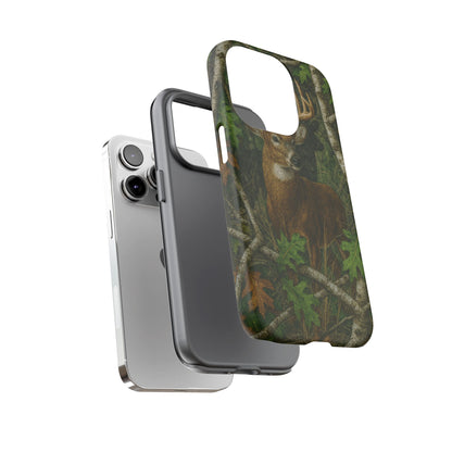 Deer Vintage Tree Camouflage Tough Phone Case