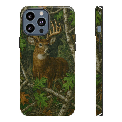 Deer Vintage Tree Camouflage Tough Phone Case