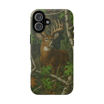 Deer Vintage Tree Camouflage Tough Phone Case