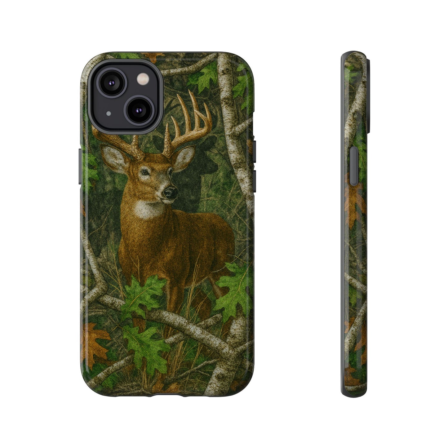 Deer Vintage Tree Camouflage Tough Phone Case