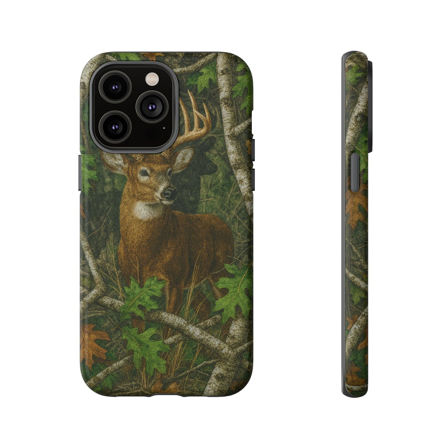 Deer Vintage Tree Camouflage Tough Phone Case