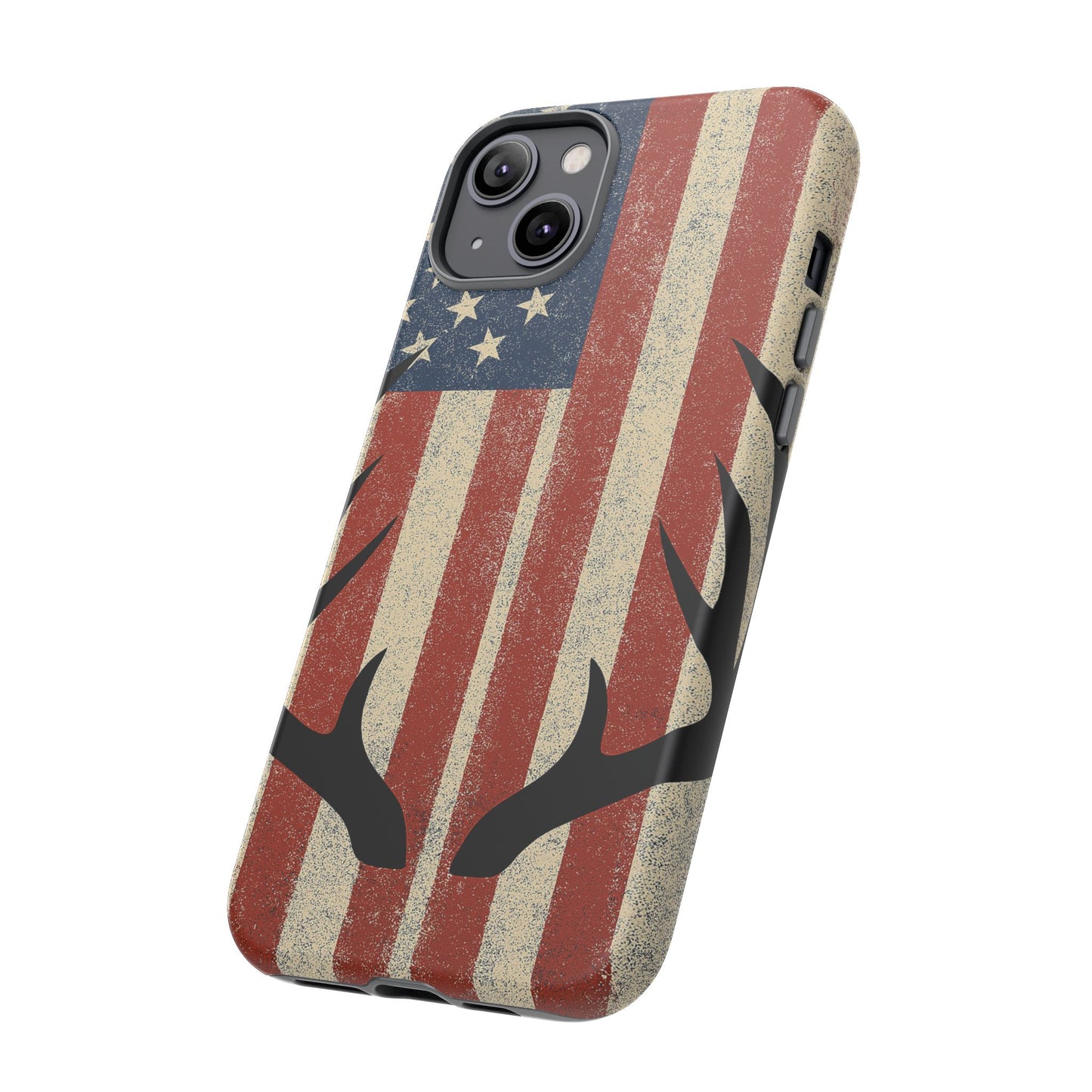 Deer Hunting American Flag Tough Phone Case