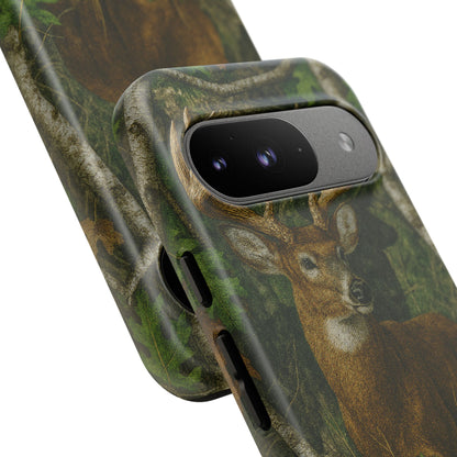 Deer Vintage Tree Camouflage Tough Phone Case