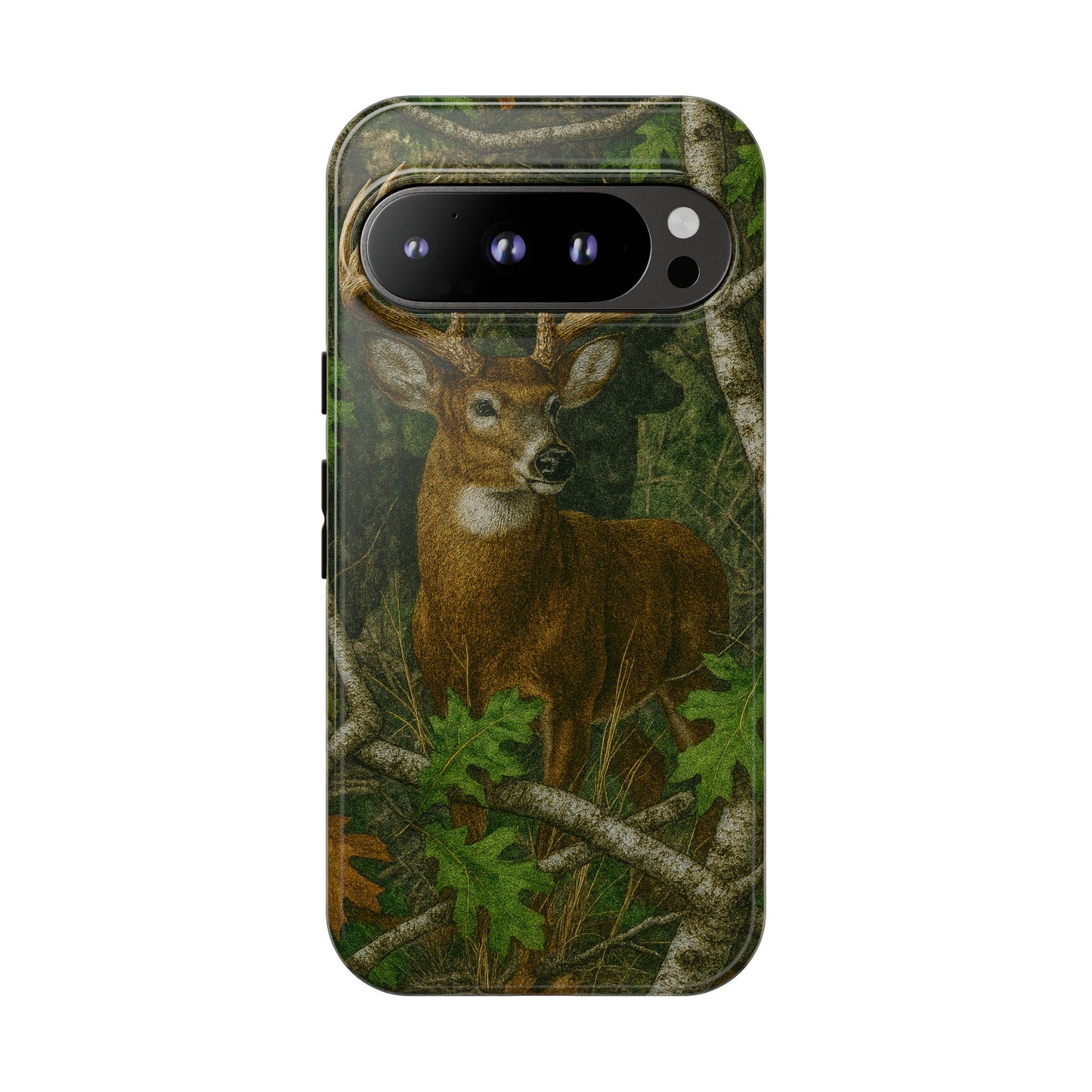 Deer Vintage Tree Camouflage Tough Phone Case