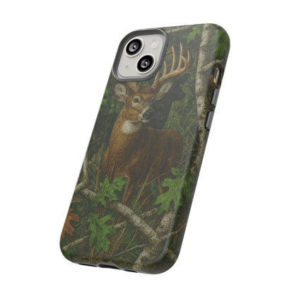 Deer Vintage Tree Camouflage Tough Phone Case
