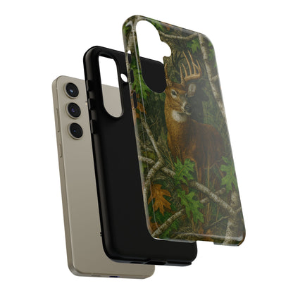 Deer Vintage Tree Camouflage Tough Phone Case