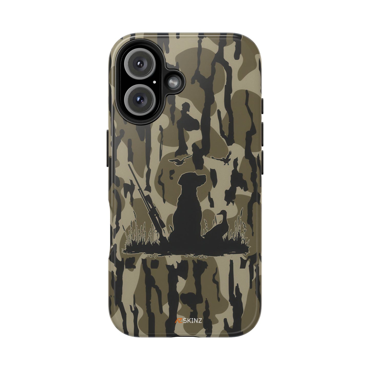 VINTAGE DUCK HUNTING CAMO TOUGH PHONE CASE – DOG HUNTER GIFT