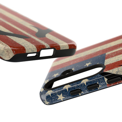 Deer Hunting American Flag Tough Phone Case