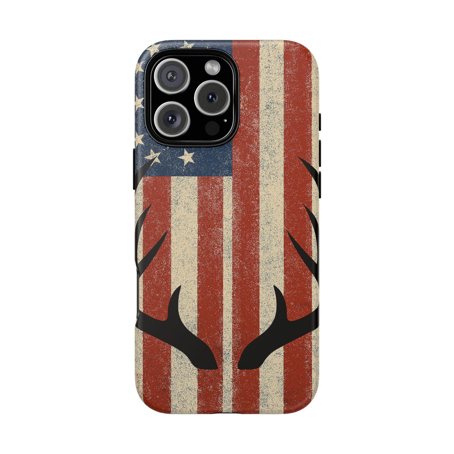 Deer Hunting American Flag Tough Phone Case