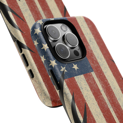 Deer Hunting American Flag Tough Phone Case