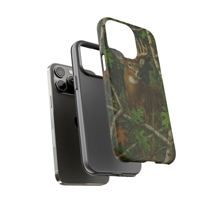 Deer Vintage Tree Camouflage Tough Phone Case