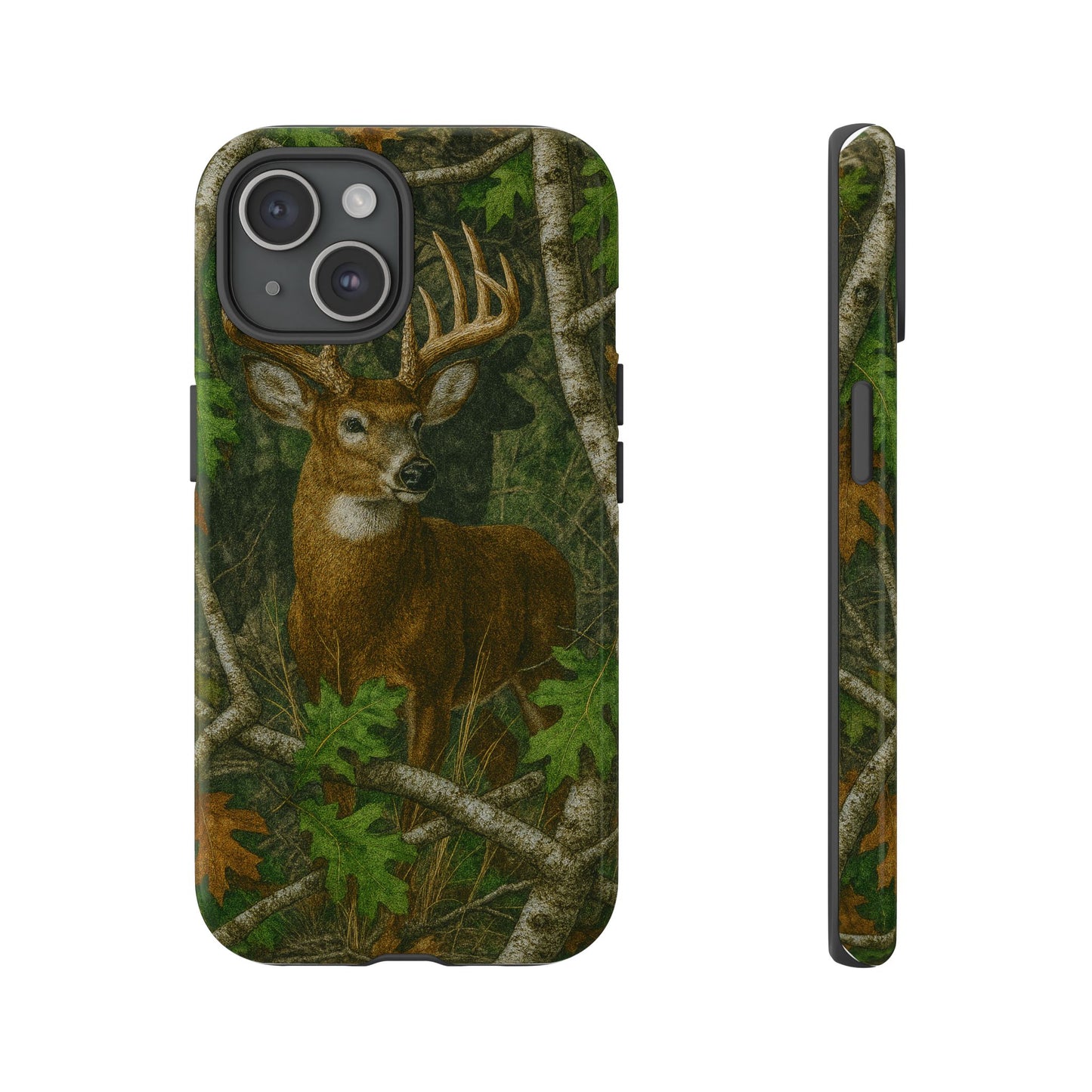 Deer Vintage Tree Camouflage Tough Phone Case