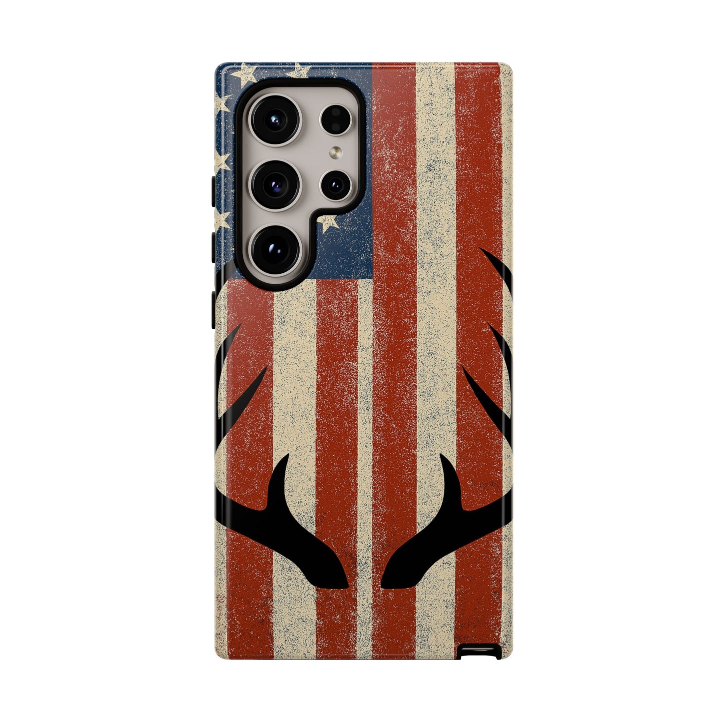 Deer Hunting American Flag Tough Phone Case
