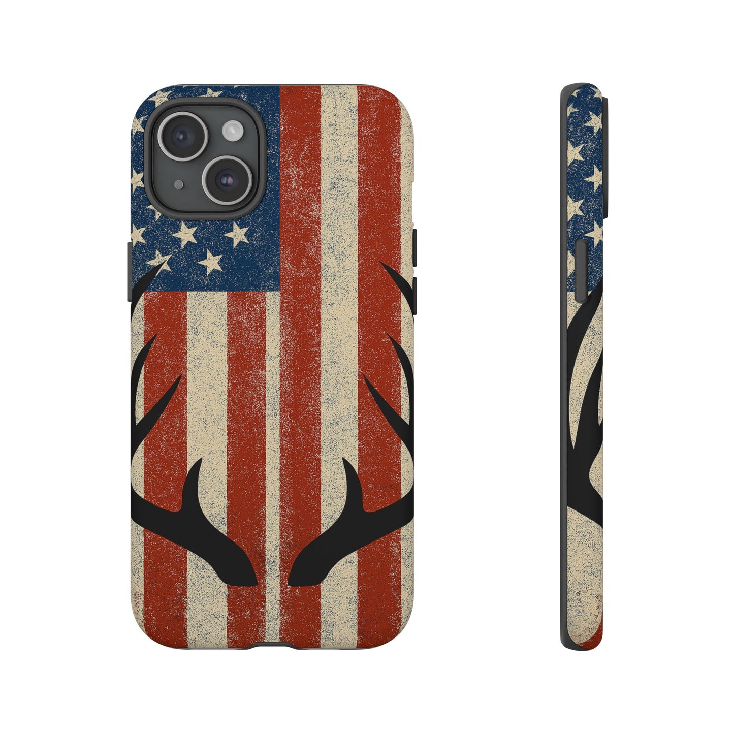 Deer Hunting American Flag Tough Phone Case