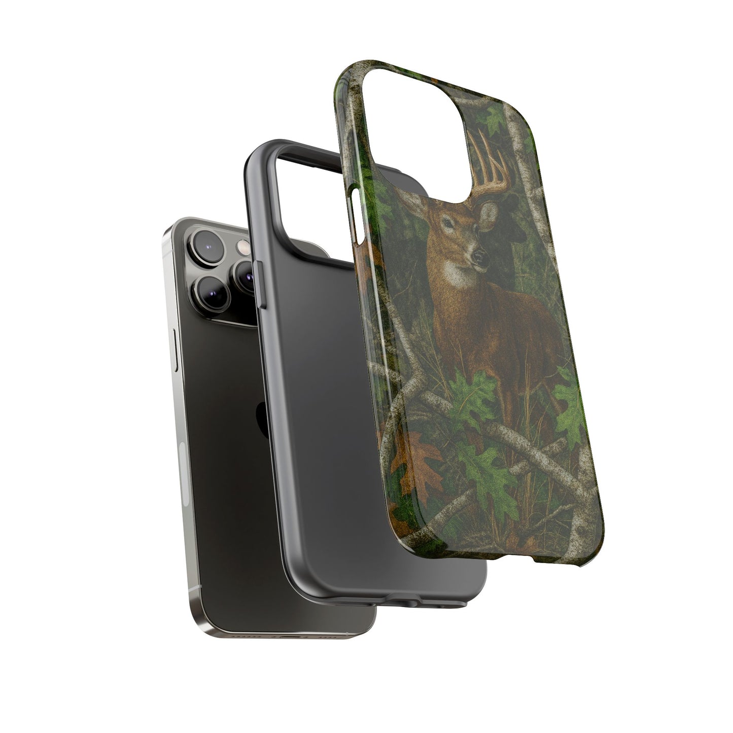Deer Vintage Tree Camouflage Tough Phone Case