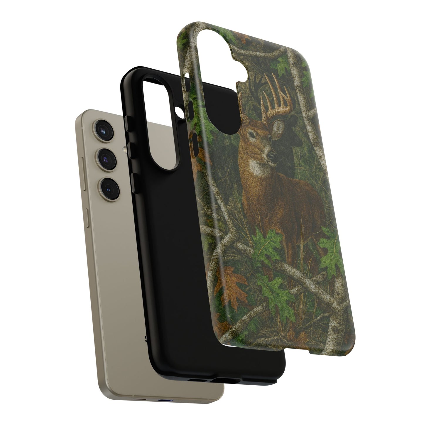 Deer Vintage Tree Camouflage Tough Phone Case