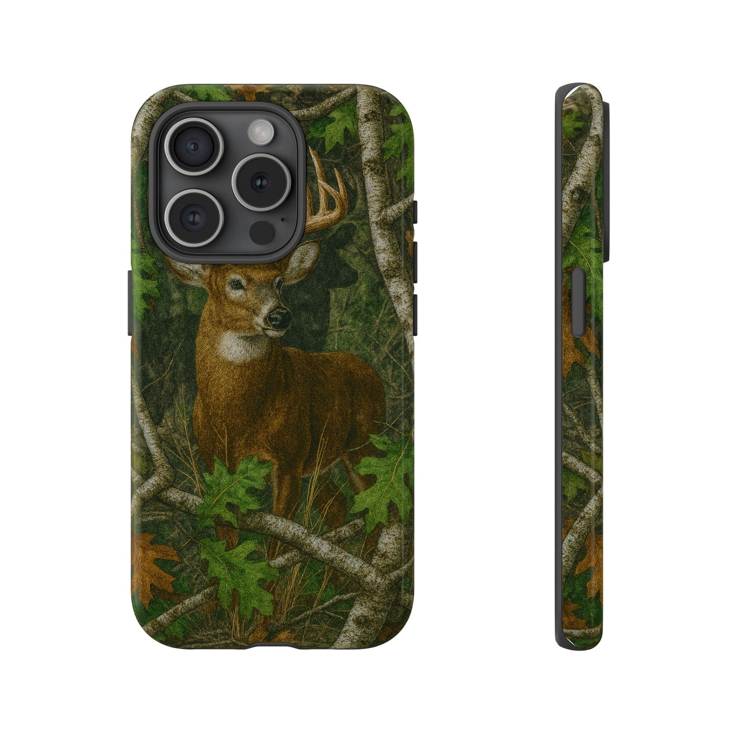 Deer Vintage Tree Camouflage Tough Phone Case