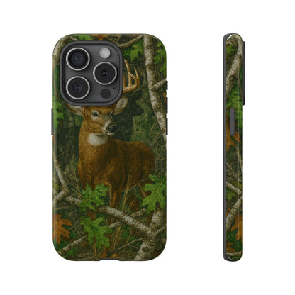 Deer Vintage Tree Camouflage Tough Phone Case