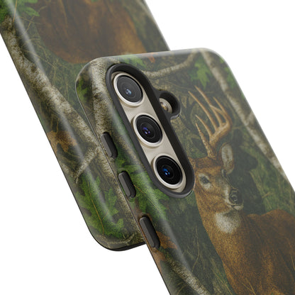 Deer Vintage Tree Camouflage Tough Phone Case