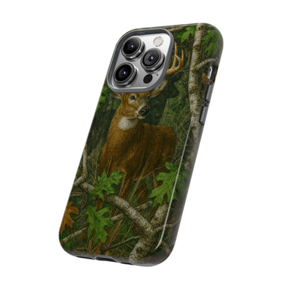Deer Vintage Tree Camouflage Tough Phone Case