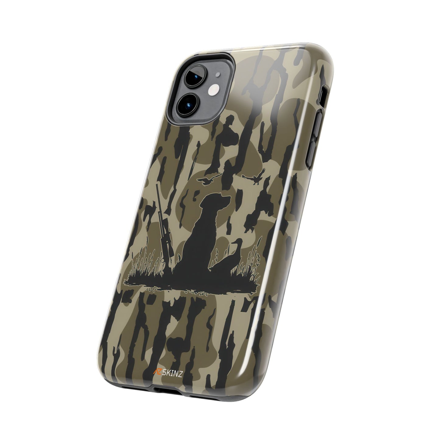 VINTAGE DUCK HUNTING CAMO TOUGH PHONE CASE – DOG HUNTER GIFT