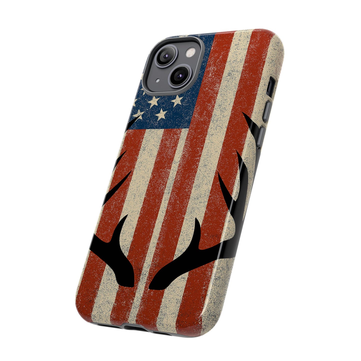 Deer Hunting American Flag Tough Phone Case