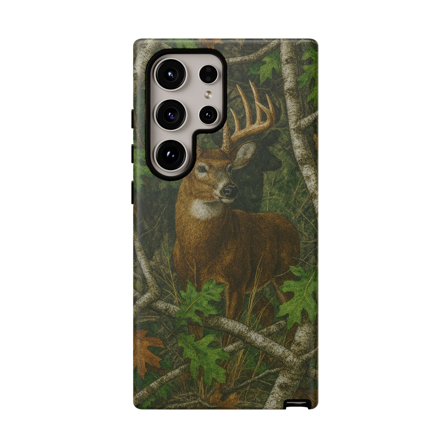 Deer Vintage Tree Camouflage Tough Phone Case