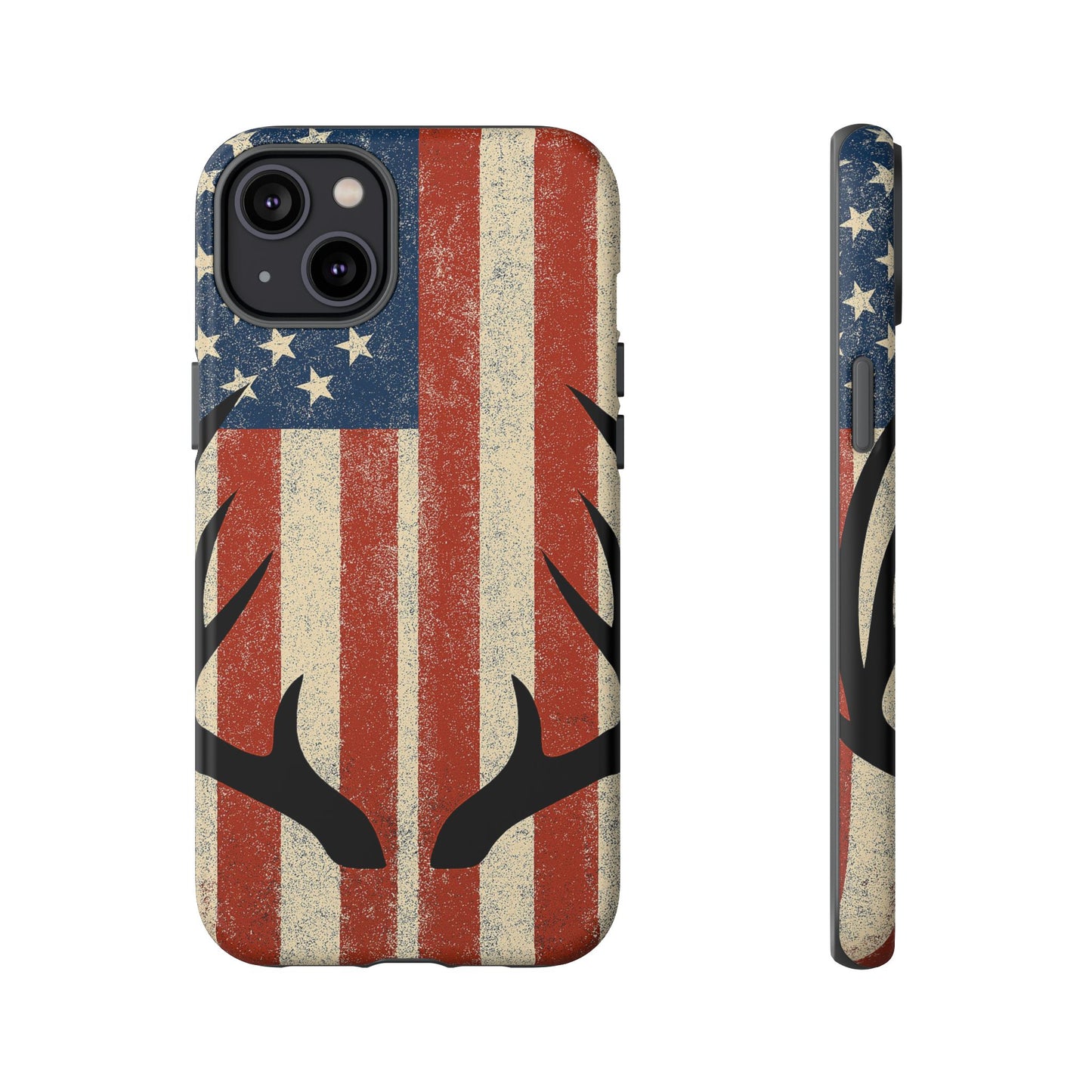 Deer Hunting American Flag Tough Phone Case