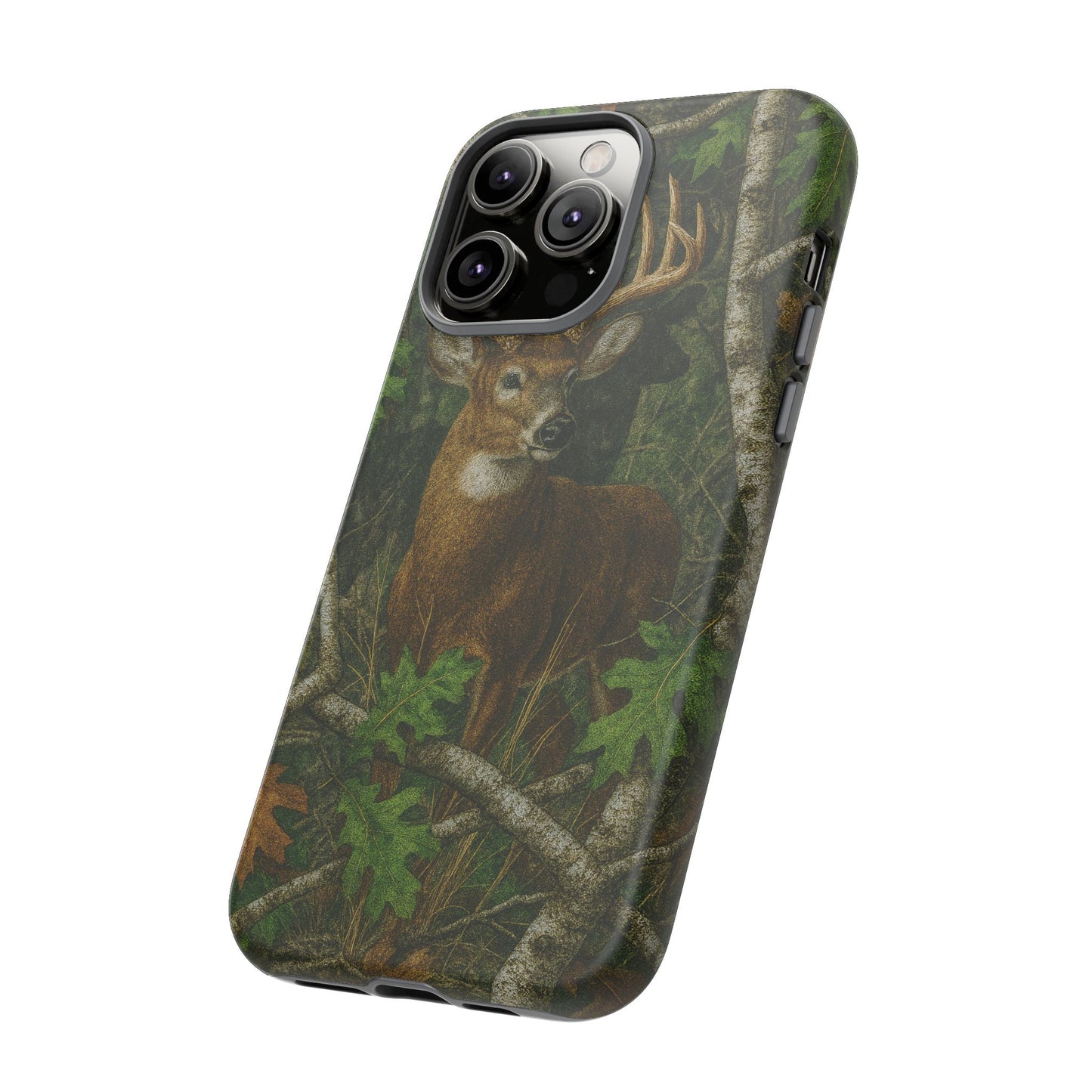 Deer Vintage Tree Camouflage Tough Phone Case