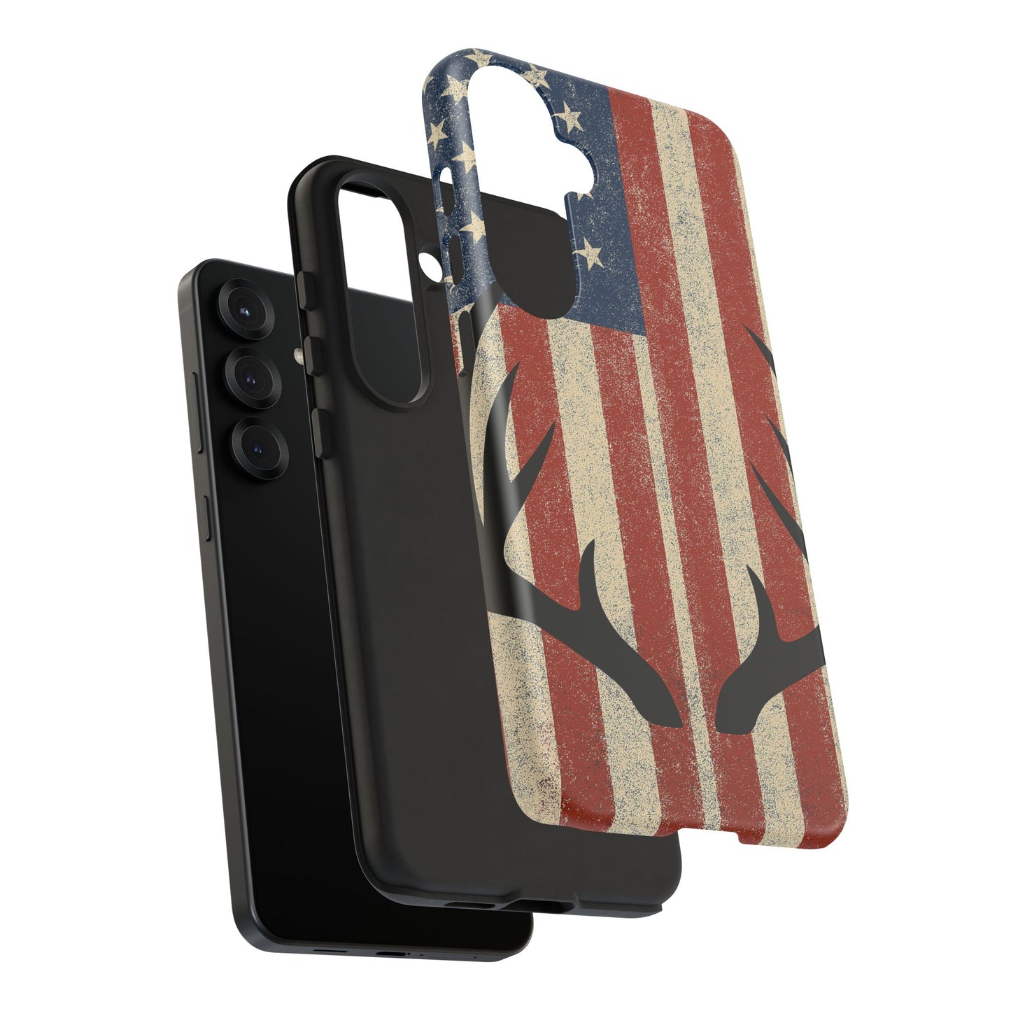 Deer Hunting American Flag Tough Phone Case