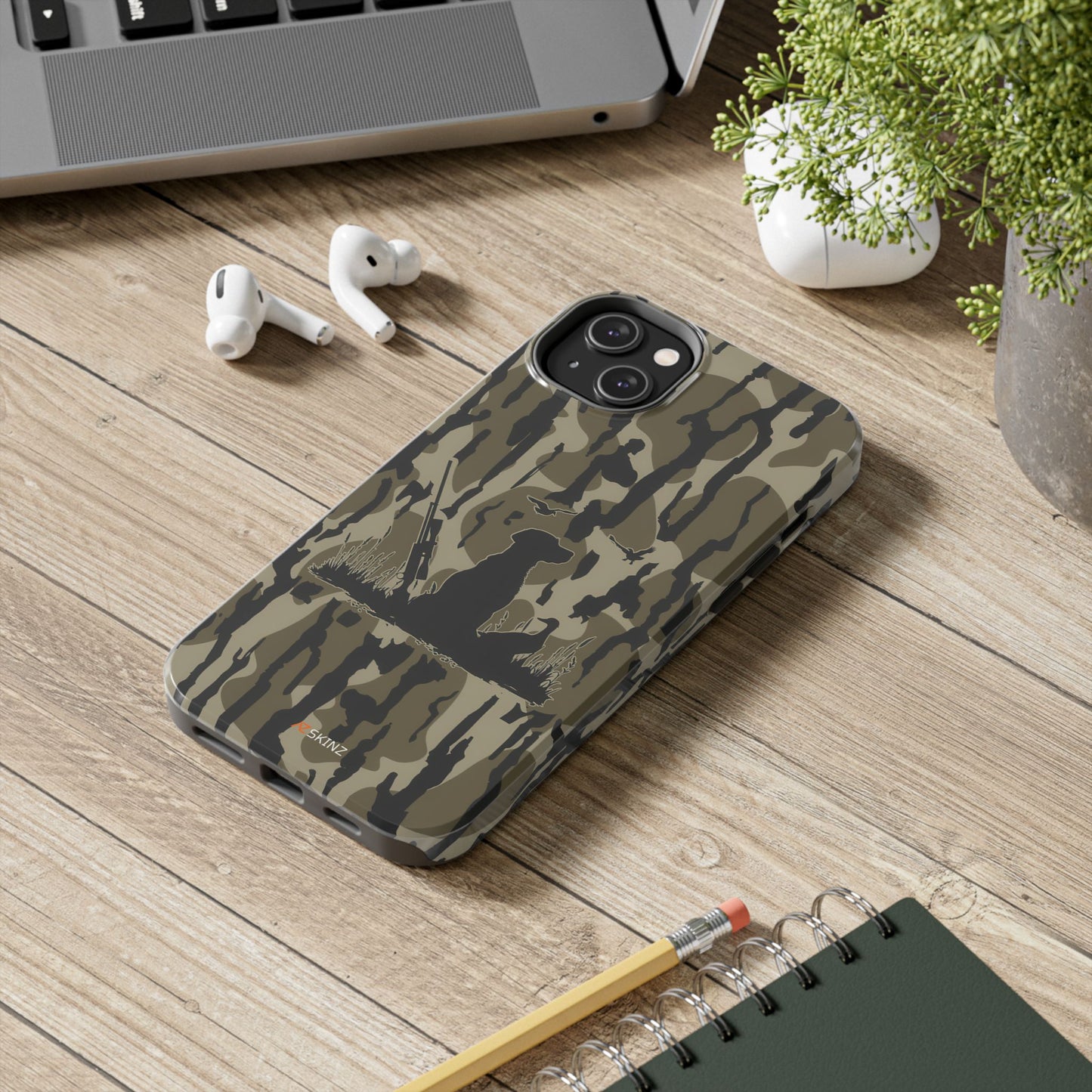 VINTAGE DUCK HUNTING CAMO TOUGH PHONE CASE – DOG HUNTER GIFT