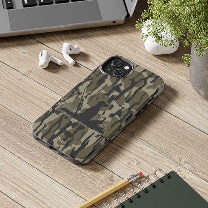 VINTAGE DUCK HUNTING CAMO TOUGH PHONE CASE – DOG HUNTER GIFT