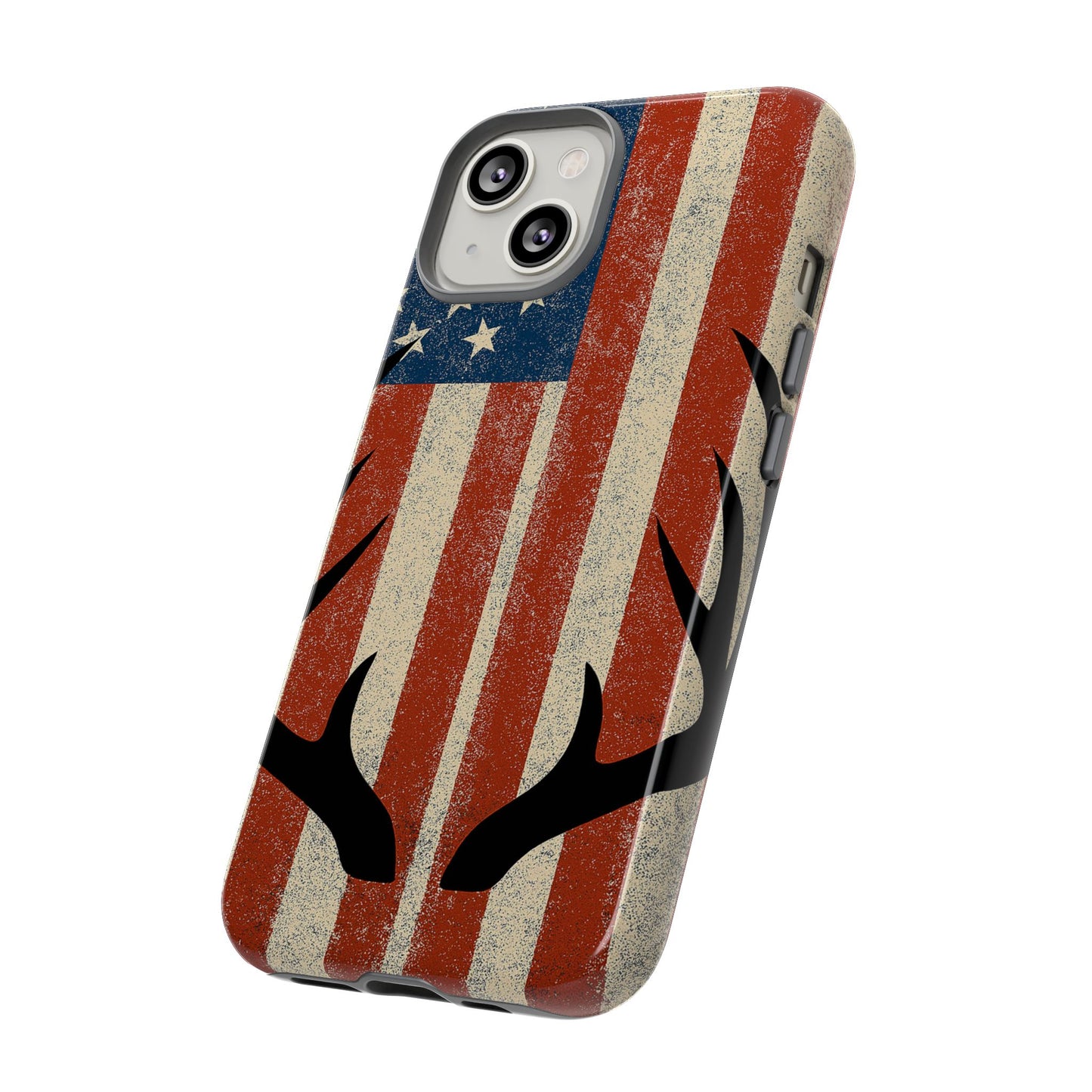 Deer Hunting American Flag Tough Phone Case