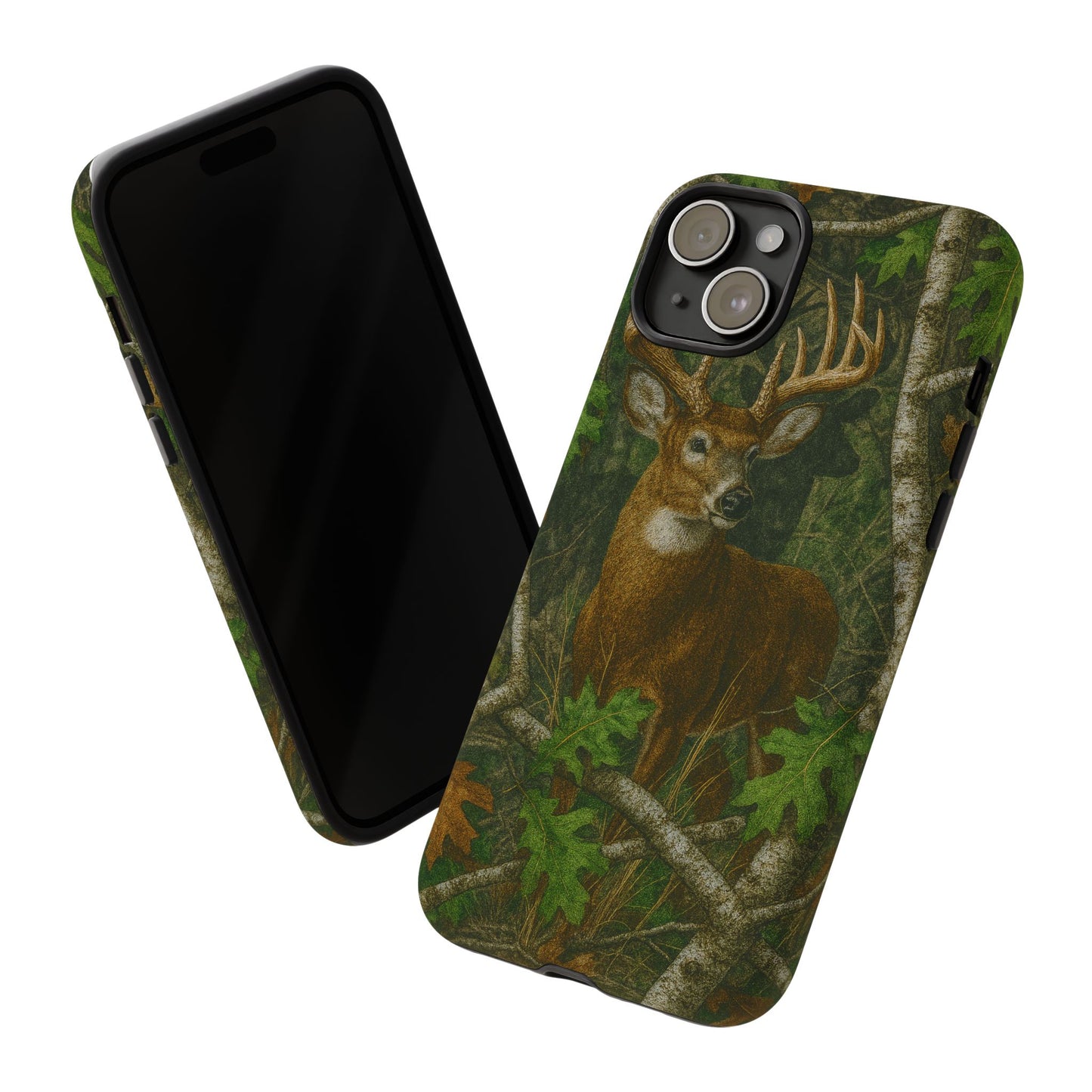 Deer Vintage Tree Camouflage Tough Phone Case