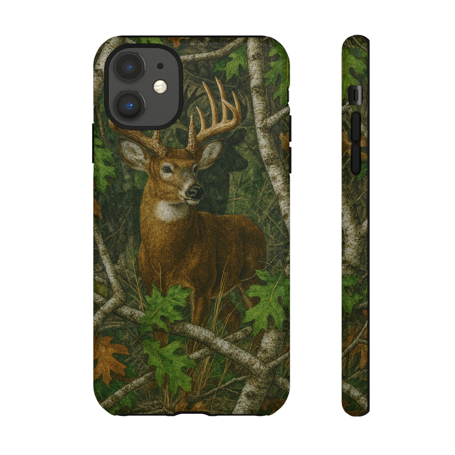 Deer Vintage Tree Camouflage Tough Phone Case