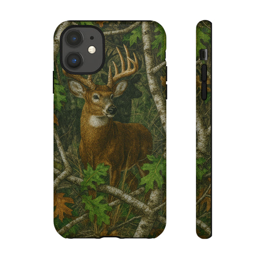 Deer Vintage Tree Camouflage Tough Phone Case