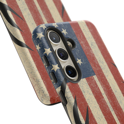 Deer Hunting American Flag Tough Phone Case