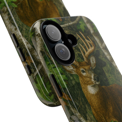 Deer Vintage Tree Camouflage Tough Phone Case