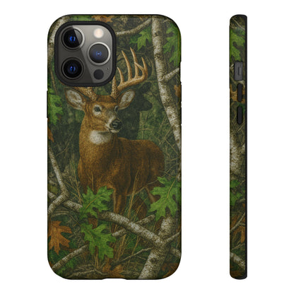 Deer Vintage Tree Camouflage Tough Phone Case